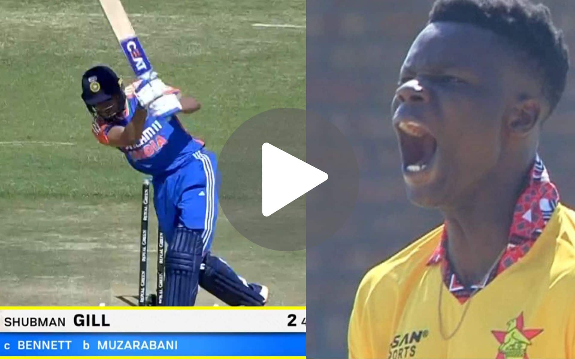 [Watch] Shubman Gill Fails To Sparkle As Muzarabani Gives IND Captain A Fiery Send-Off